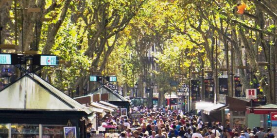 Las Ramblas de Barcelona.